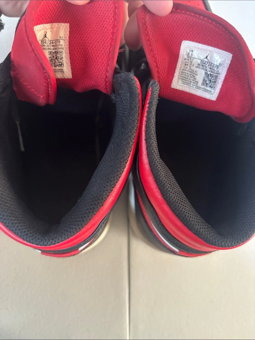 Jordan Men's High-Top Sneakers - Black/Red/White